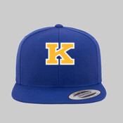 K Emb - 6-Panel Structured Flat Visor Classic Snapback